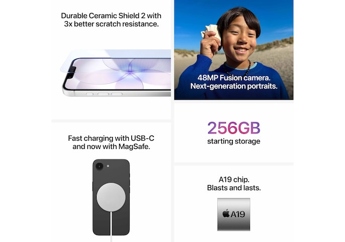 The core hardware is A19, 256GB and a 48MP Fusion camera The core hardware is A19, 256GB and a 48MP Fusion camera