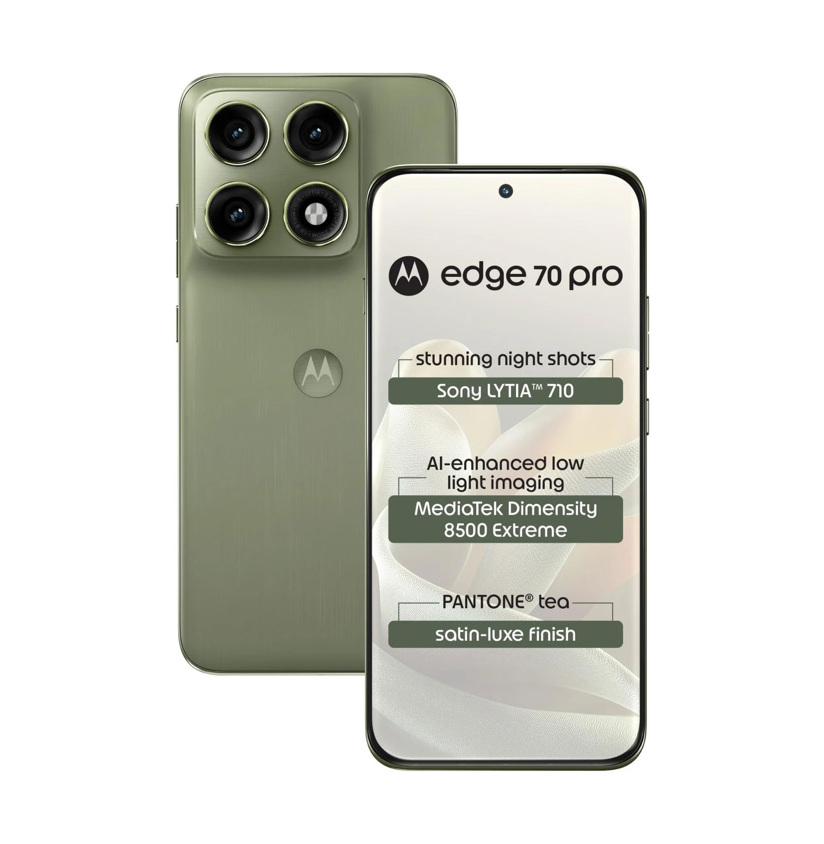 Motorola Edge 70 Pro — three 50MP cameras and autofocus on the front