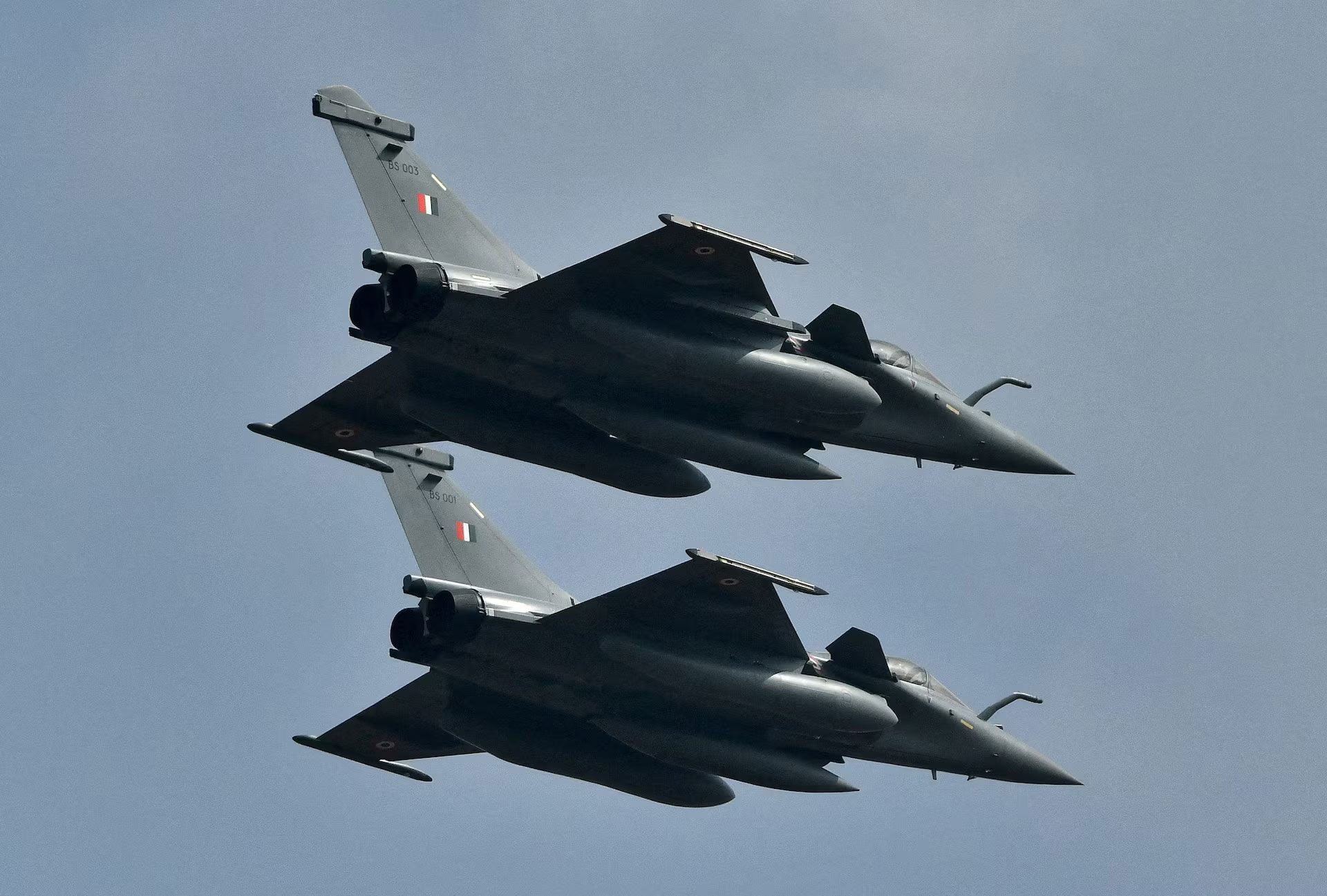 The display follows Indian claims about 2025 air-defence strikes