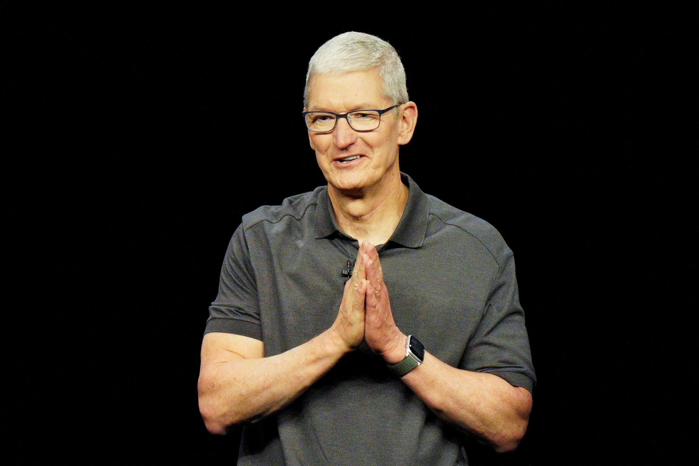 Apple's own transition release puts its market value at approximately $4 trillion