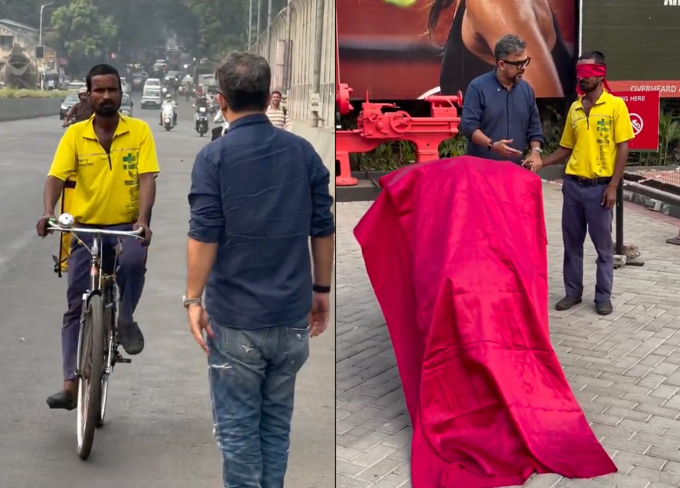 A blindfold, then a scooter