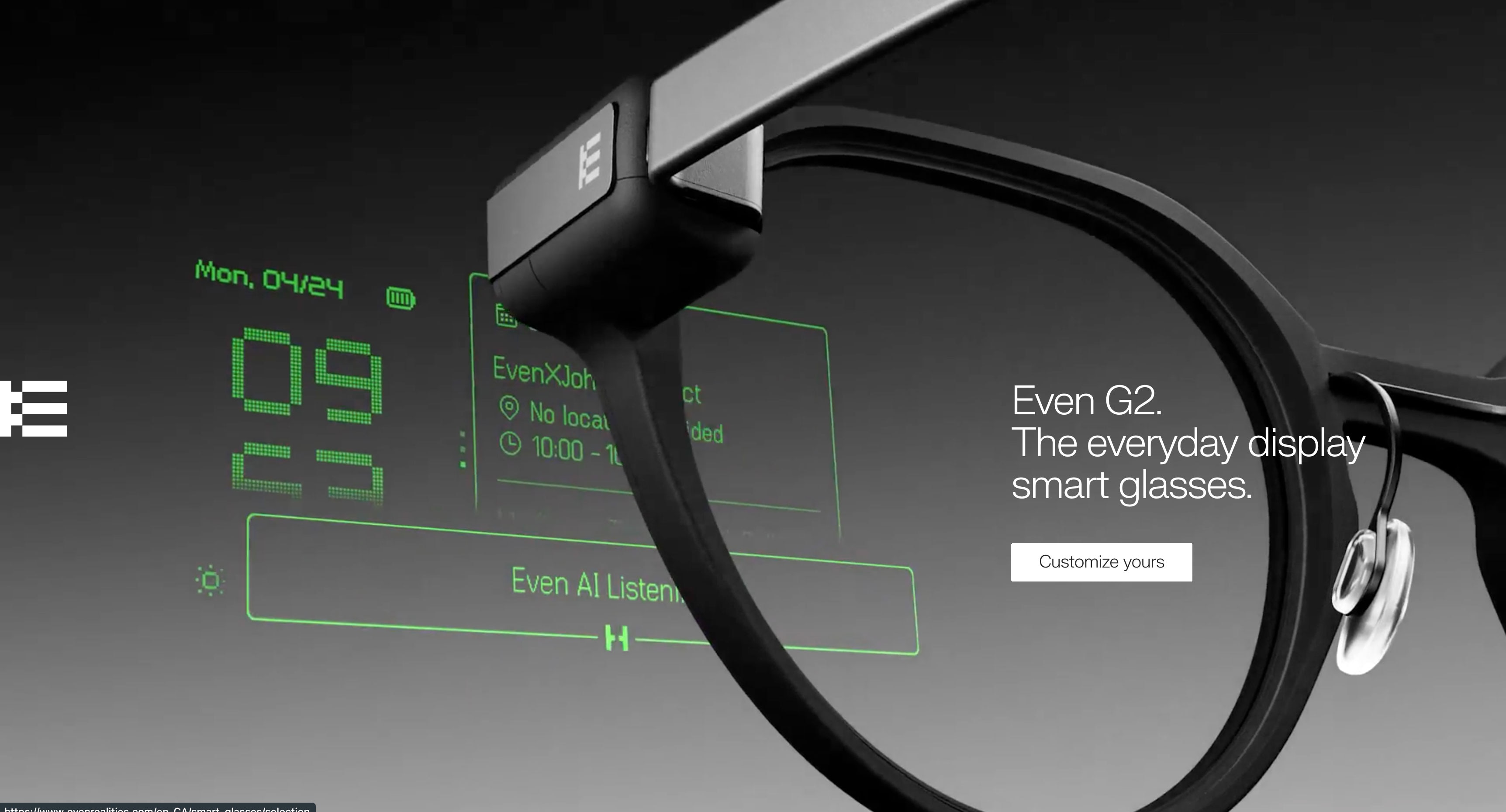 A display sits in each lens