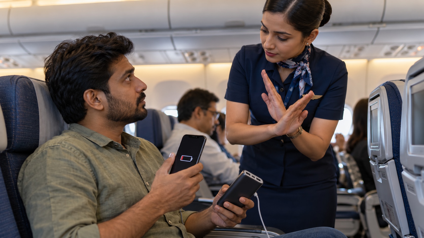 Carrying permission does not include in-flight use