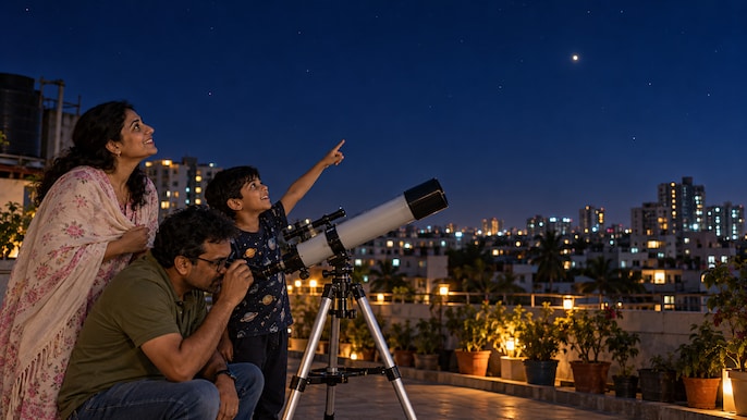 Choose a clear view away from bright lights Choose a clear view away from bright lights