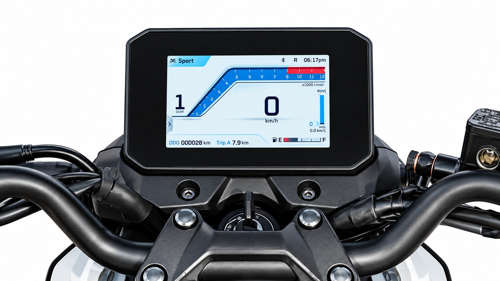 A five-inch TFT replaces the LCD