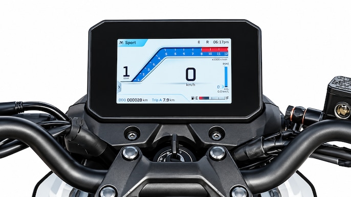 A five-inch TFT replaces the LCD A five-inch TFT replaces the LCD