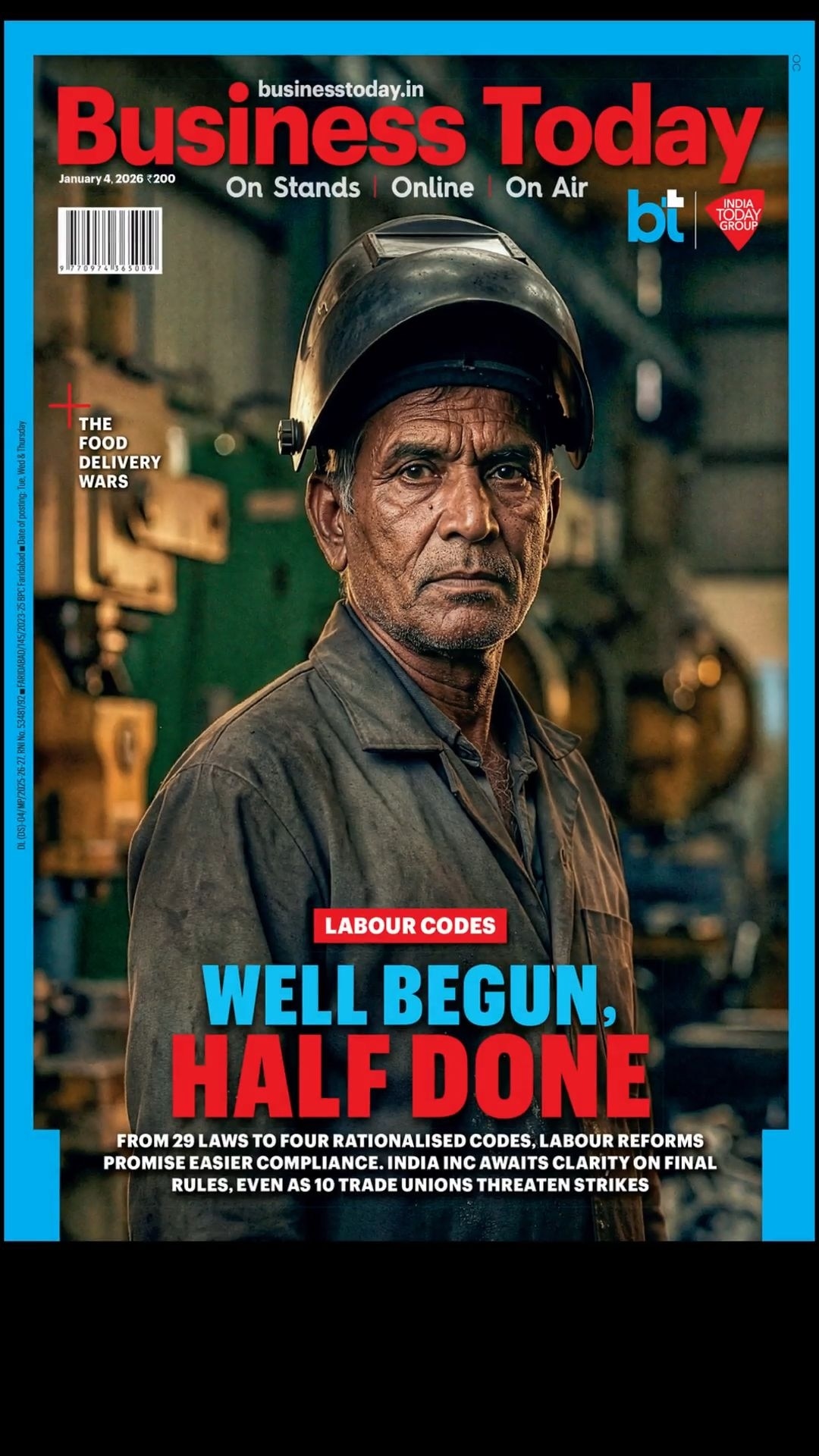 Business Today Magazine Cover: From 29 Laws To 4 Codes, Labour Reforms Promise Easier Compliance
