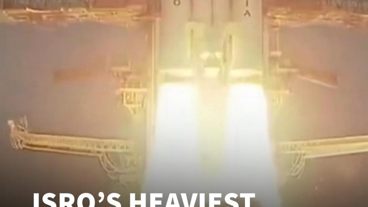 Spectacular Lift-Off! ISRO’s Heaviest Rocket Roars Into Space | Full Lift-Off Video