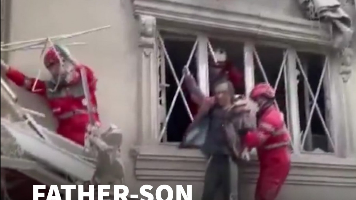 Dramatic Video Shows Child And Father Rescued From Rubble As Iran Warns Of Retaliation