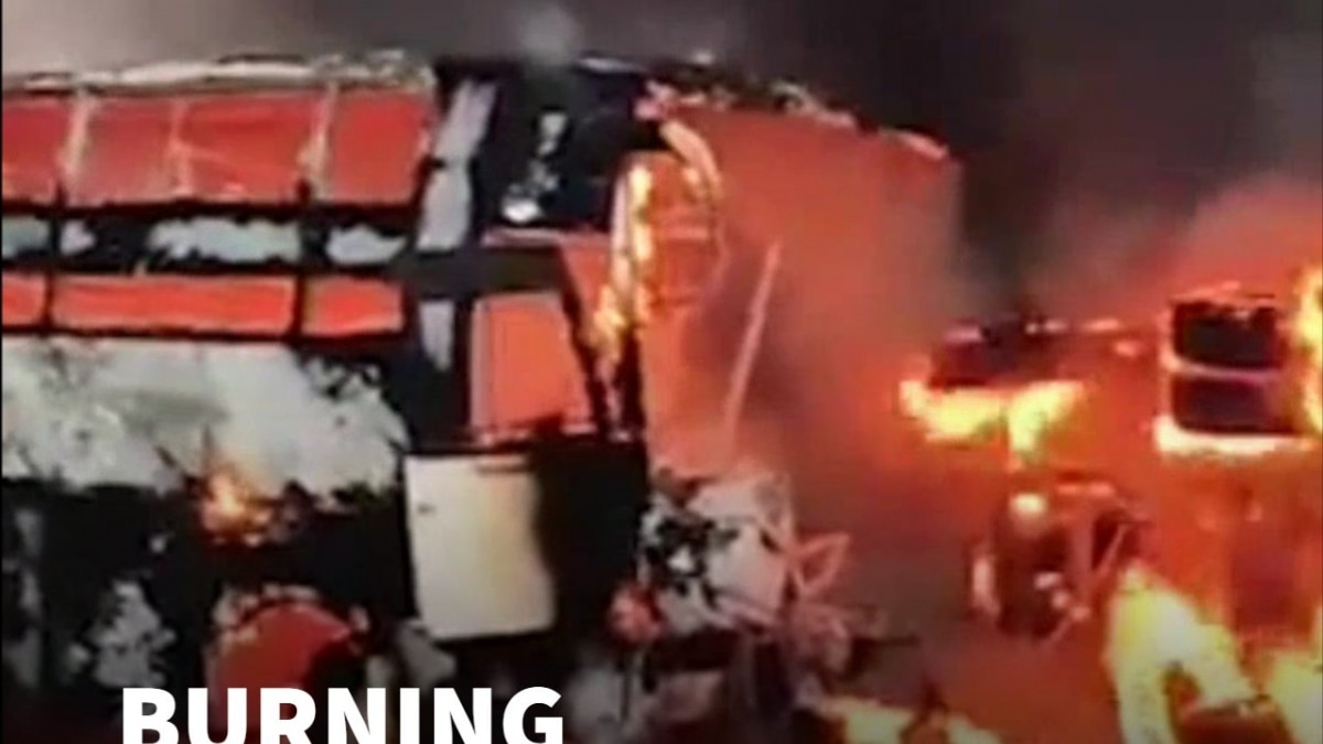 HORROR! Bus Turns Fireball In Andhra Pradesh - 14 Burnt Alive