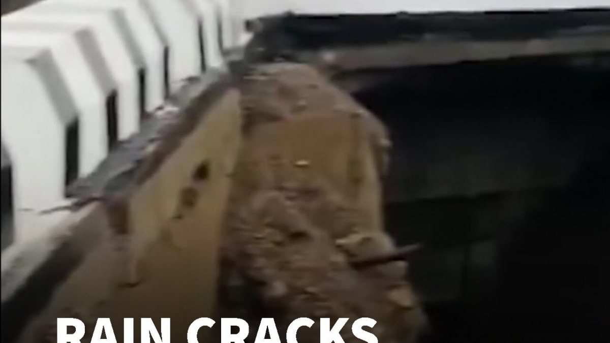 Days After Inauguration, Dehradun Bridge Damaged By Rain | Massive Crater Sparks Quality Questions