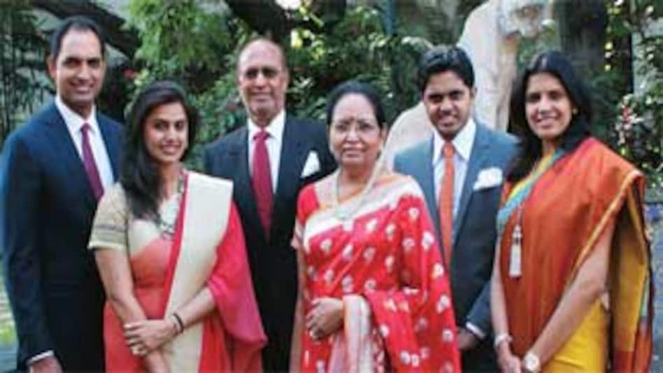 The Reddys: (From left) G.V. Sanjay, his wife Aparna, founder G.V. Krishna, G. Indira Krishna, Krishna Ram Bhupal and Shalini Bhupal The Reddys: (From left) G.V. Sanjay, his wife Aparna, founder G.V. Krishna, G. Indira Krishna, Krishna Ram Bhupal and Shalini Bhupal