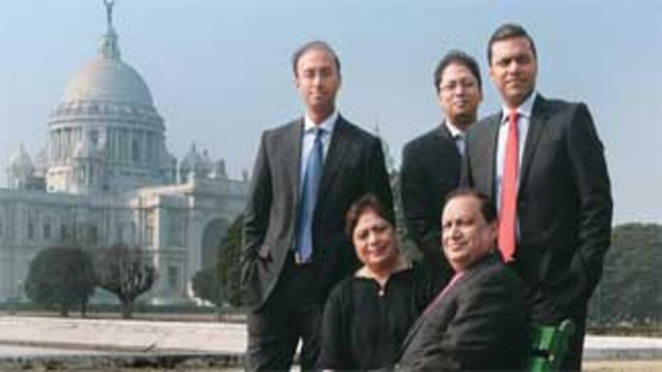 The Agarwals: (Standing from left) Vivek, Vishal and Vikas. (Sitting) Saroj and Vishambhar Saran at Victoria Memorial in Kolkata The Agarwals: (Standing from left) Vivek, Vishal and Vikas. (Sitting) Saroj and Vishambhar Saran at Victoria Memorial in Kolkata