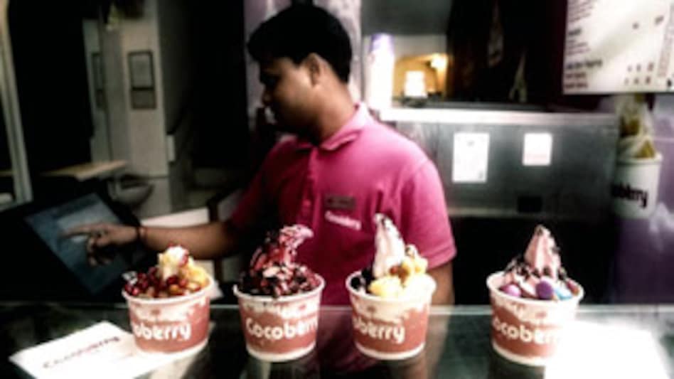 Cocoberry's frozen yogurt comes in fruit flavors like strawberry and blackberry. They also offer fresh berry toppings. Photos: Saptarshi Biswas Cocoberry's frozen yogurt comes in fruit flavors like strawberry and blackberry. They also offer fresh berry toppings. Photos: Saptarshi Biswas