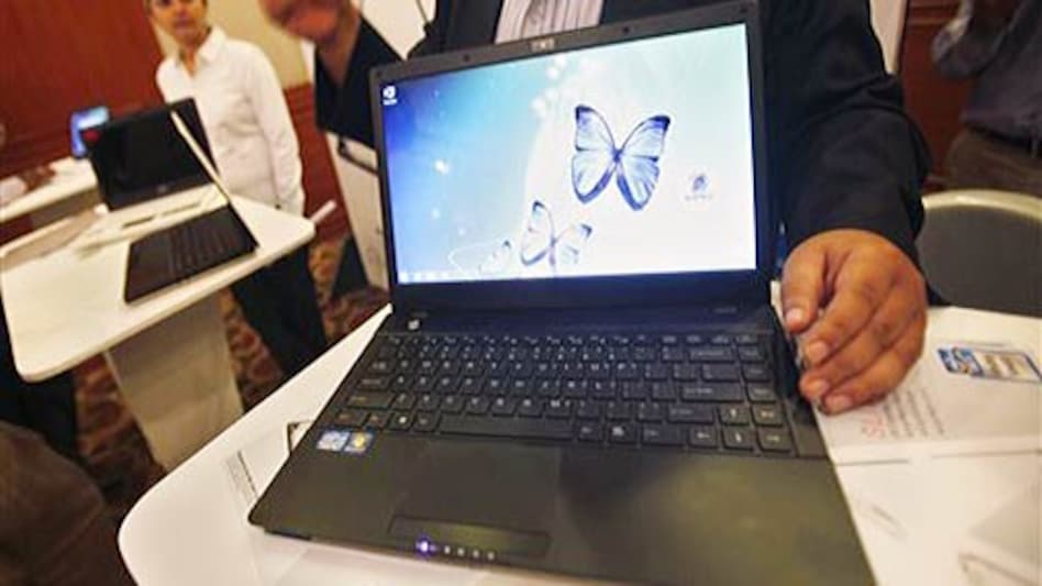 A Wipro e.go Aero Ultra notebook is displayed after its launch in Bangalore. The e.go Aero Ultra is India's slimmest and first 14 inch screen notebook which weighs 1.7 kilogram and is priced between Rs 39,900 rupees and Rs 49,000. <em>Photo: AP</em> A Wipro e.go Aero Ultra notebook is displayed after its launch in Bangalore. The e.go Aero Ultra is India's slimmest and first 14 inch screen notebook which weighs 1.7 kilogram and is priced between Rs 39,900 rupees and Rs 49,000. <em>Photo: AP</em>