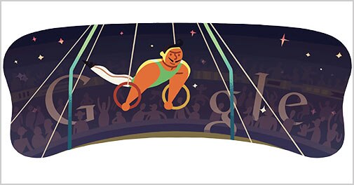 London Olympics 2012: Google doodle showcases gymnastics