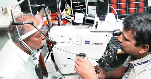 A routine check-up at an Aravind Eye Hospital in Chennai