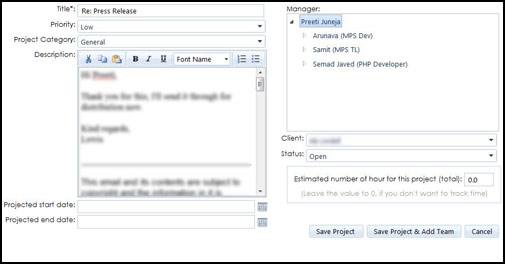 TaskTrek lets you convert emails into actionable tasks