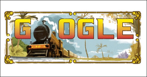 Google doodle features India's first passenger train journey