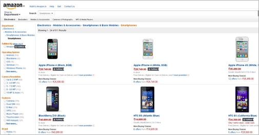 Amazon launches electronics store for India, to sell mobiles