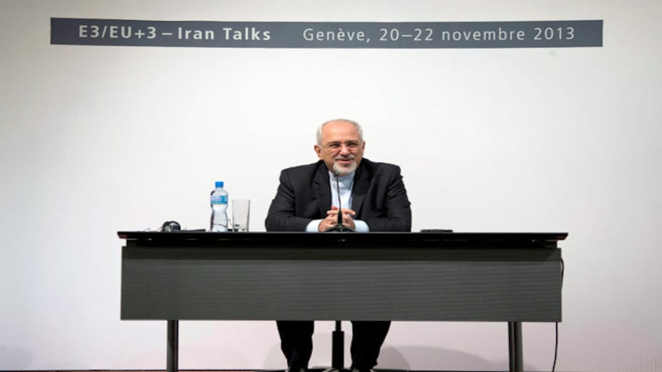 Iranian Foreign Minister Mohammad Javad Zarif speaks to the media after the deal was reached. PHOTO: Reuters Iranian Foreign Minister Mohammad Javad Zarif speaks to the media after the deal was reached. PHOTO: Reuters
