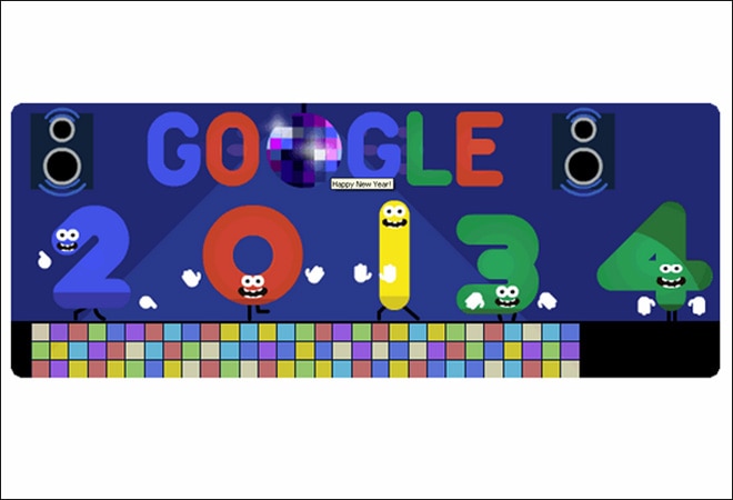 New  Year's eve marked by animated Google doodle 