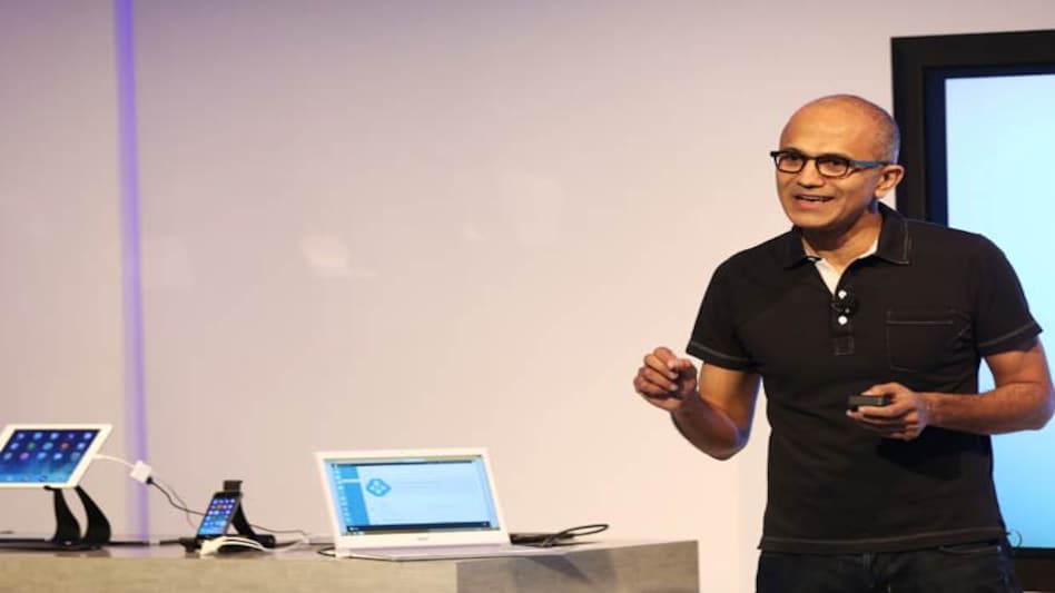 Microsoft CEO Satya Nadella speaks at a Microsoft event in San Francisco on March 27, 2014. PHOTO: REUTERS Microsoft CEO Satya Nadella speaks at a Microsoft event in San Francisco on March 27, 2014. PHOTO: REUTERS