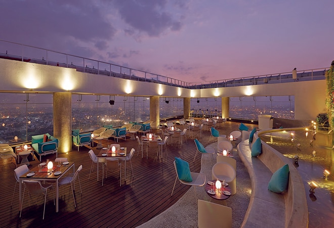 The High Ultra Lounge is perched on the 31st floor of the World Trade Centre, Bangalore