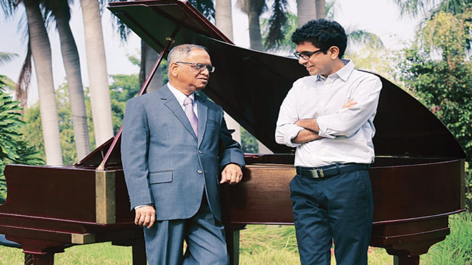 Infosys Executive Chairman Narayana Murthy (left) with son Rohan Murty Infosys Executive Chairman Narayana Murthy (left) with son Rohan Murty