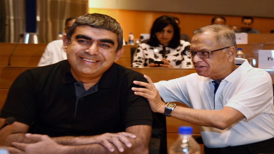 Infosys CEO designate Vishal Sikka with cofounder Narayana Murthy. Photo: PTI Infosys CEO designate Vishal Sikka with cofounder Narayana Murthy. Photo: PTI