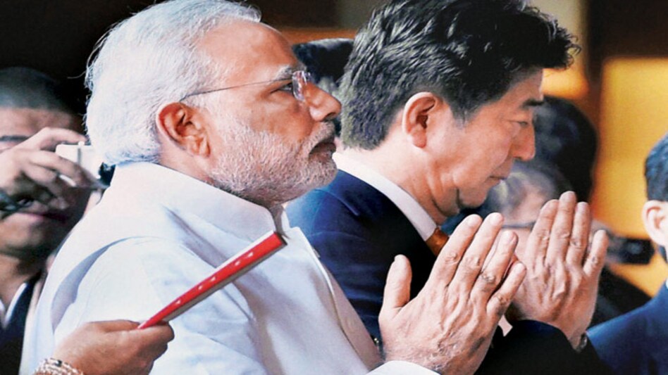 PM Narendra Modi and Japan PM Shinzo Abe during their visit to Toji temple on Sunday. The two leaders are said to have bonded well in Kyoto PM Narendra Modi and Japan PM Shinzo Abe during their visit to Toji temple on Sunday. The two leaders are said to have bonded well in Kyoto