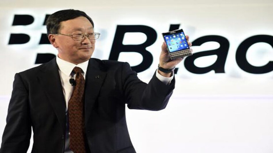 BlackBerry Chief Executive John Chen introduces the Passport smartphone during an official launch event in Toronto, September 24, 2014. Photo: Reuters BlackBerry Chief Executive John Chen introduces the Passport smartphone during an official launch event in Toronto, September 24, 2014. Photo: Reuters