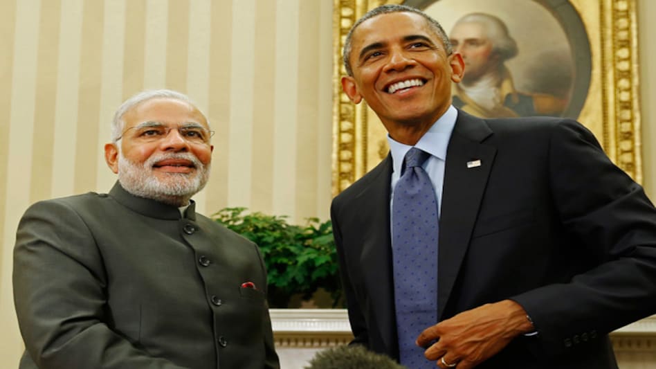 Prime Minister Narendra Modi and US President Barack Obama end their meeting in the Oval Office of the White House in Washington (Photo: Reuters) Prime Minister Narendra Modi and US President Barack Obama end their meeting in the Oval Office of the White House in Washington (Photo: Reuters)