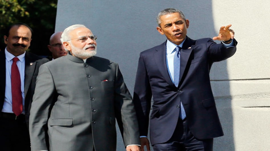 US President Barack Obama and Prime Minister Narendra Modi walk together at the National Martin Luther King Memorial on the National Mall in Washington September 30, 2014. (Photo: Reuters) US President Barack Obama and Prime Minister Narendra Modi walk together at the National Martin Luther King Memorial on the National Mall in Washington September 30, 2014. (Photo: Reuters)