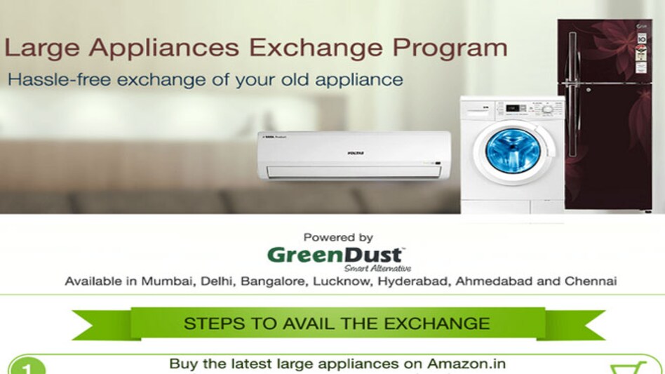 Amazon India offers buyback programme for large appliances Amazon India offers buyback programme for large appliances