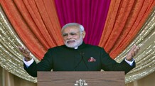 PM woos Canada; banks, insurers and pension funds bullish over investing in India Prime Minister Narendra Modi addresses supporters while visiting the Laxmi Narayan Temple in Surrey, British Columbia April 16, 2015. (Photo: Reuters)