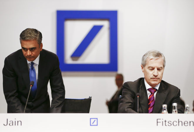 Anshu Jain and Juergen Fitschen, Deutsche's co-chief executives.(Reuters)