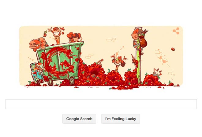 Google Doodle celebrates 70th anniversary of Spain's La Tomatina festival