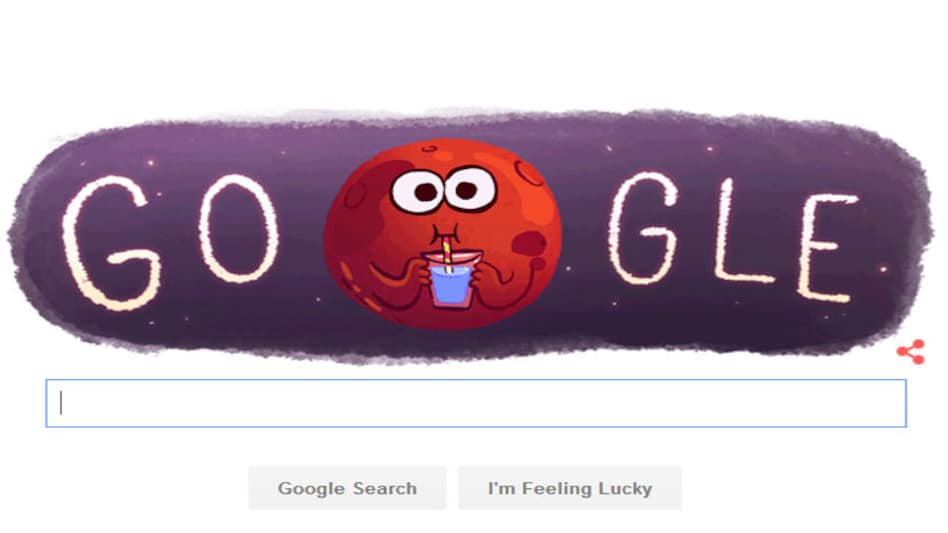 Google doodle celebrates evidence of water on Mars Google doodle celebrates evidence of water on Mars