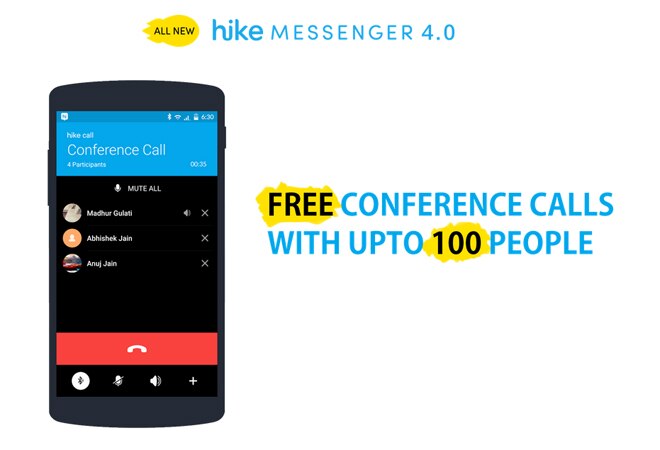 Hike Messenger now allows free group calls with up to 100 people