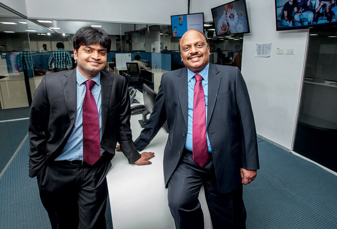 Ramping up: Srikanth Chakkilam, Executive Director (left) and C.V. Subramanyam, Chairman, MD. (Photo: A. Prabhakar Rao)