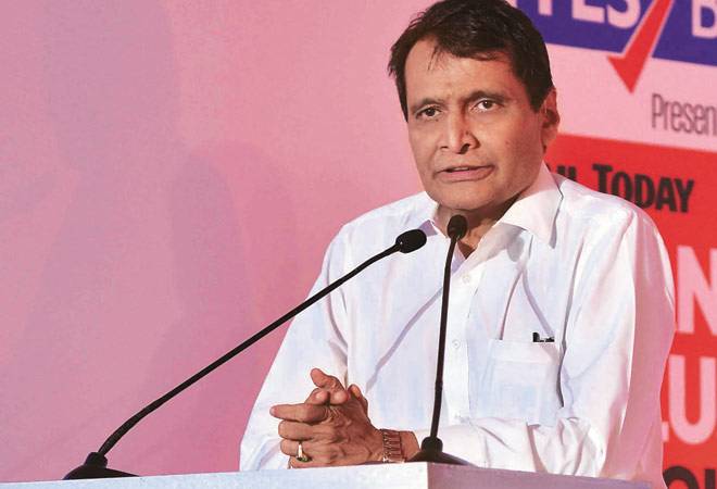 Railway Minister Suresh Prabhu speaks at the MAIL TODAY Financial Inclusion Conclave.