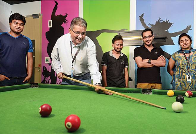 Talent Pooling: Rajgopalan Raghavan, Director, HR, Amazon India, plays ball with Amazonians (Photo: Nilotpal Baruah) Talent Pooling: Rajgopalan Raghavan, Director, HR, Amazon India, plays ball with Amazonians (Photo: Nilotpal Baruah)