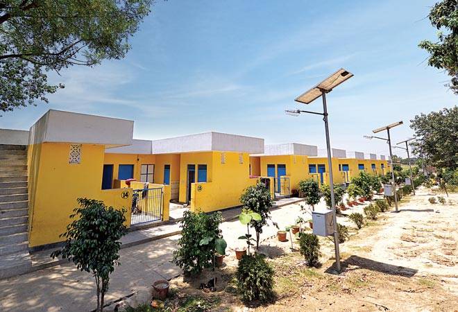 The row of newly-built houses in Jayapur village, adopted by Prime Minister Narendra Modi. The project has been funded by Allanasons. The row of newly-built houses in Jayapur village, adopted by Prime Minister Narendra Modi. The project has been funded by Allanasons.