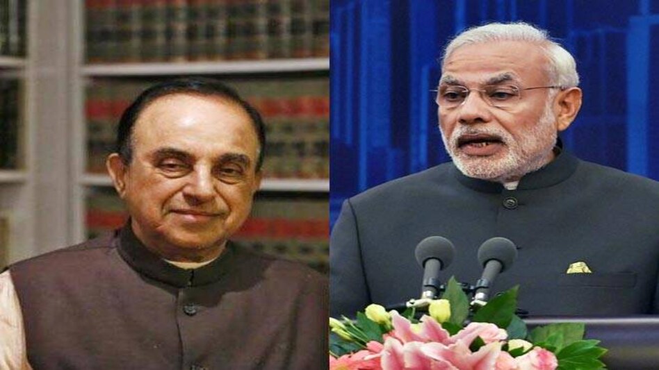 Rajya Sabha MP Subramanian Swamy (L) . PM Narendra Modi (Right) Rajya Sabha MP Subramanian Swamy (L) . PM Narendra Modi (Right)