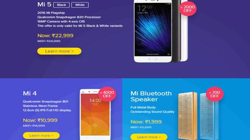 Xiaomi Mi 4, Mi 5 get price cut for Mi 2nd anniversary sale Xiaomi Mi 4, Mi 5 get price cut for Mi 2nd anniversary sale