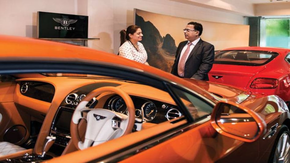 THE BENTLEY SHOWROOM IN DELHI A buyer asked for a clock that was as expensive as the car he had bought (Photo: Vivan Mehra) THE BENTLEY SHOWROOM IN DELHI A buyer asked for a clock that was as expensive as the car he had bought (Photo: Vivan Mehra)