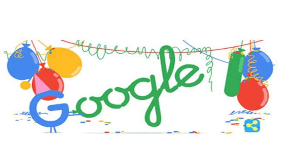 Google marks 18th birthday with a Doodle Google marks 18th birthday with a Doodle