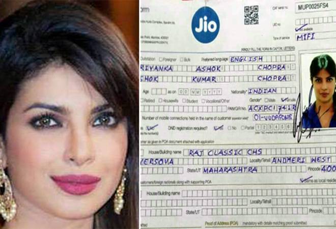 Even Priyanka Chopra could not resist the temptation of a Reliance Jio sim?