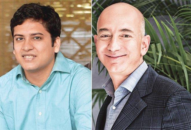 Flipkart CEO & Co-founder, Binny Bansal and Amazon CEO, Jeff Bezos Flipkart CEO & Co-founder, Binny Bansal and Amazon CEO, Jeff Bezos